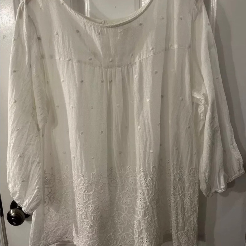 Old world top white large/xl